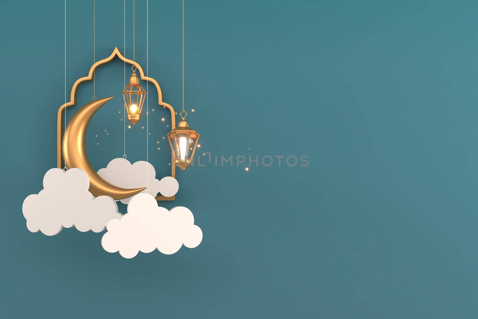 Ramadan Kareem Greeting Background Islamic 3d illustrator design