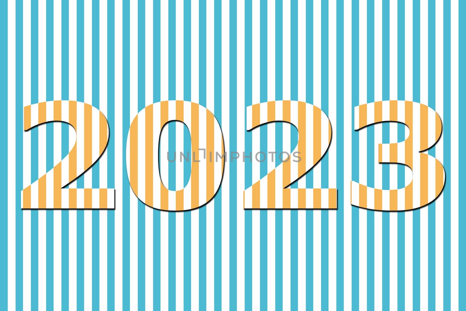 3D illustration concept New Year 2023 two-tone background design. Greeting Card, Banner, Poster.