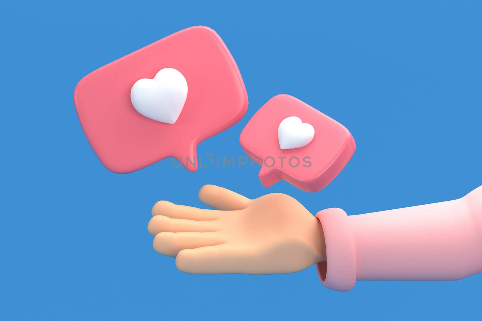 3d graphic in the festival of Valentine's Day. 3d rendering of graphic resourse.
