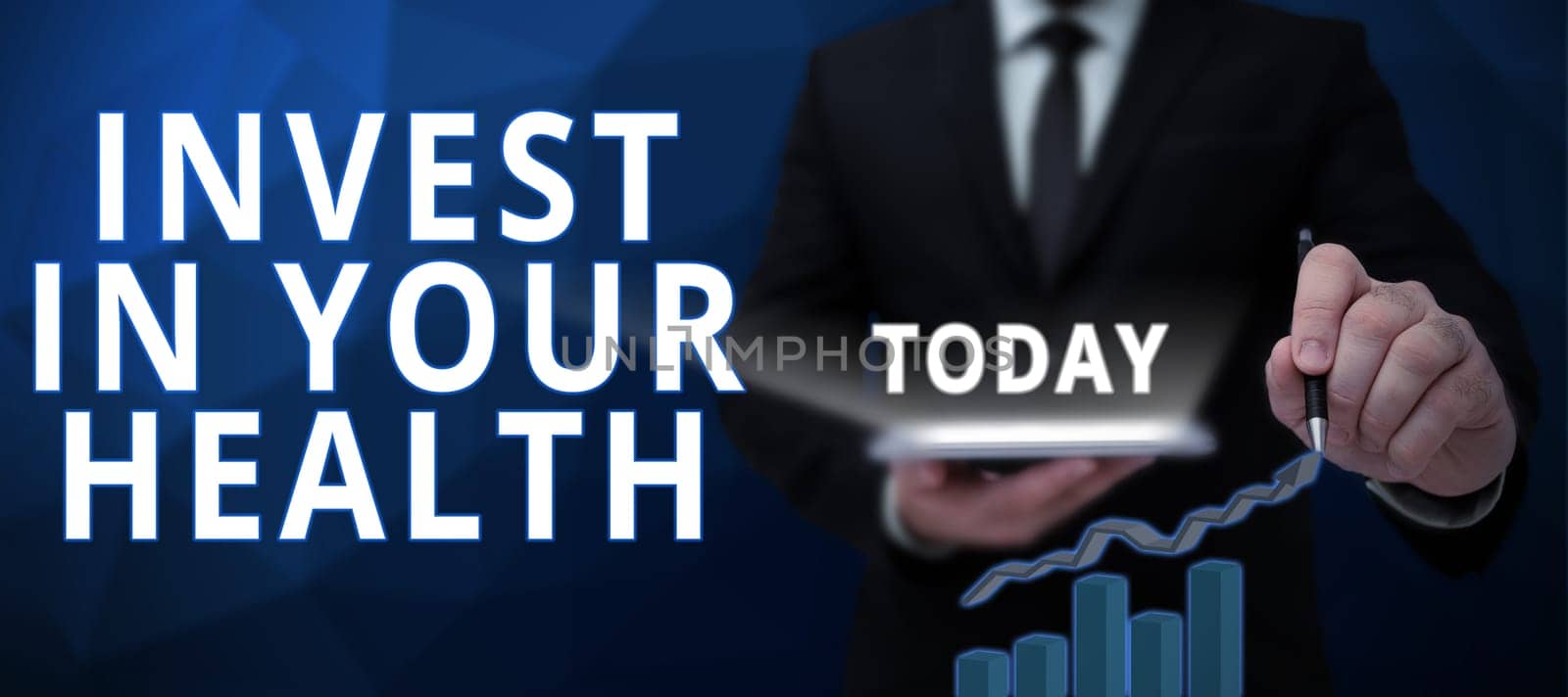 Conceptual display Invest In Your Health, Conceptual photo Live a Healthy Lifestyle Quality Food for Wellness