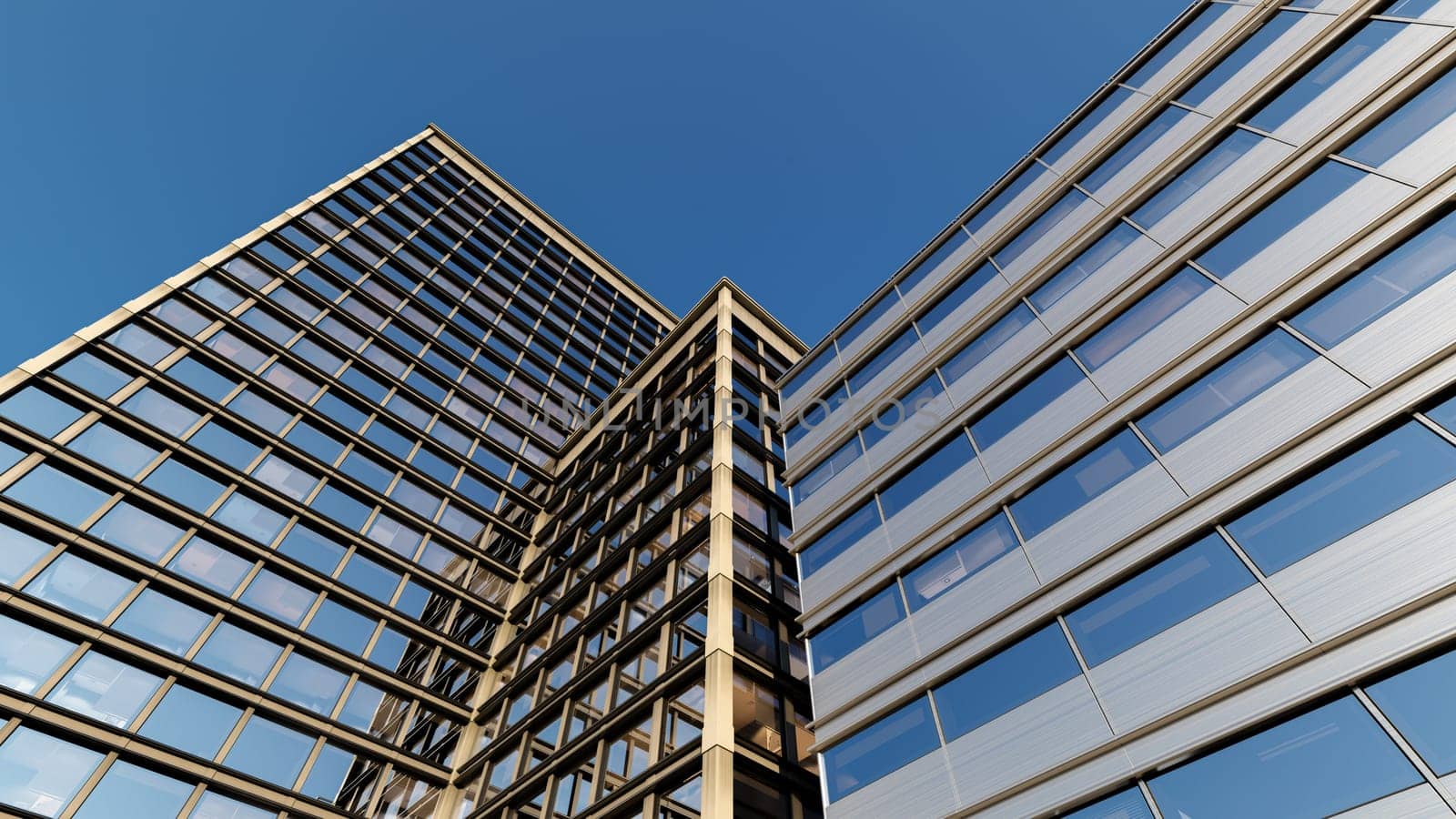 skyscraper office building tower urban city downtown corporate center 3D illustration
