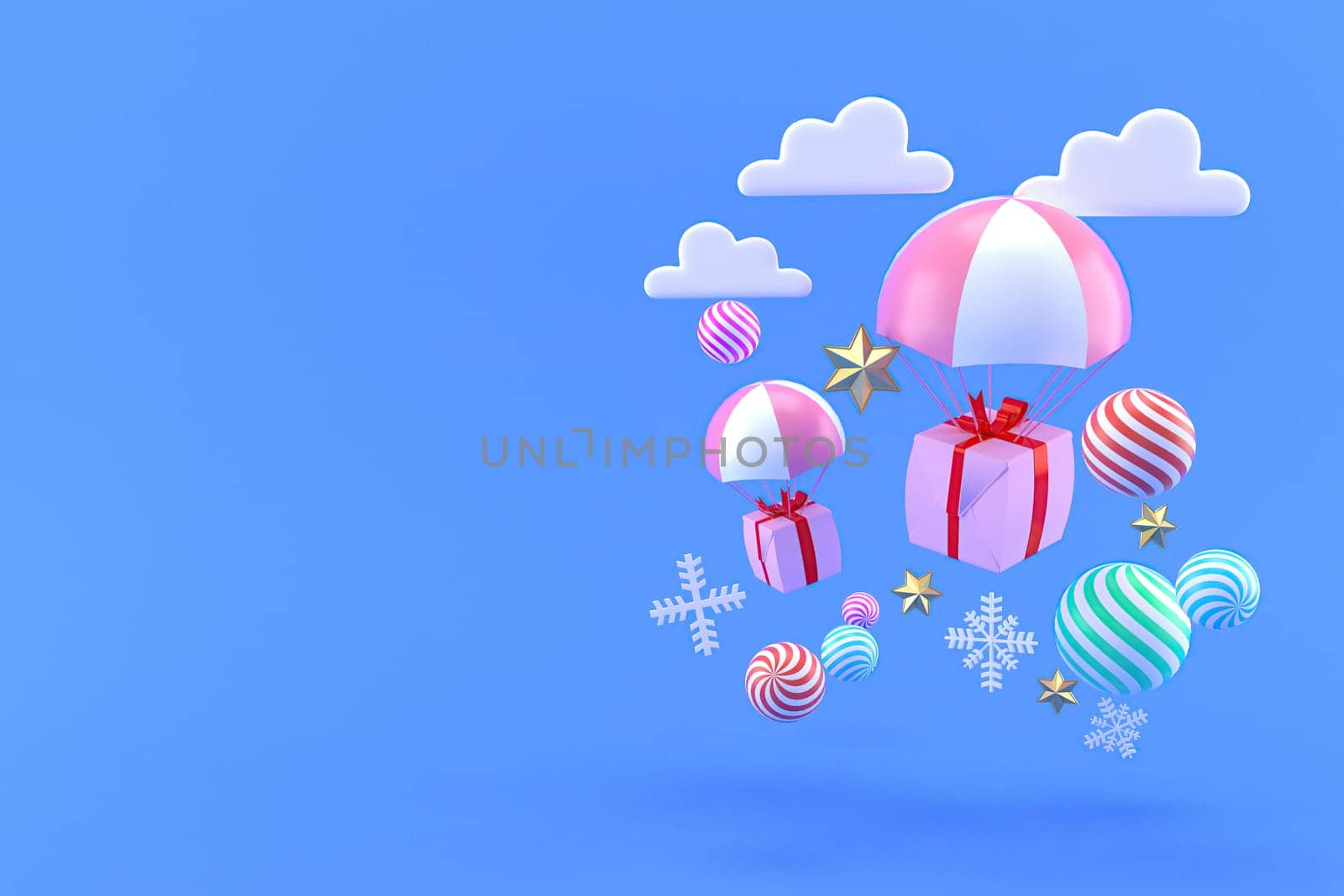 3d illustration for new year holidays and Christmas