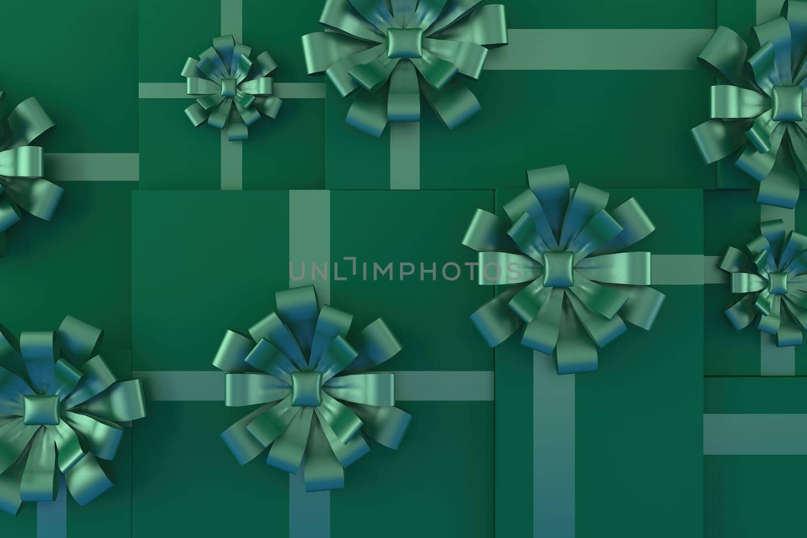 3d  illustration of the gift box for the new year holidays and Christmas