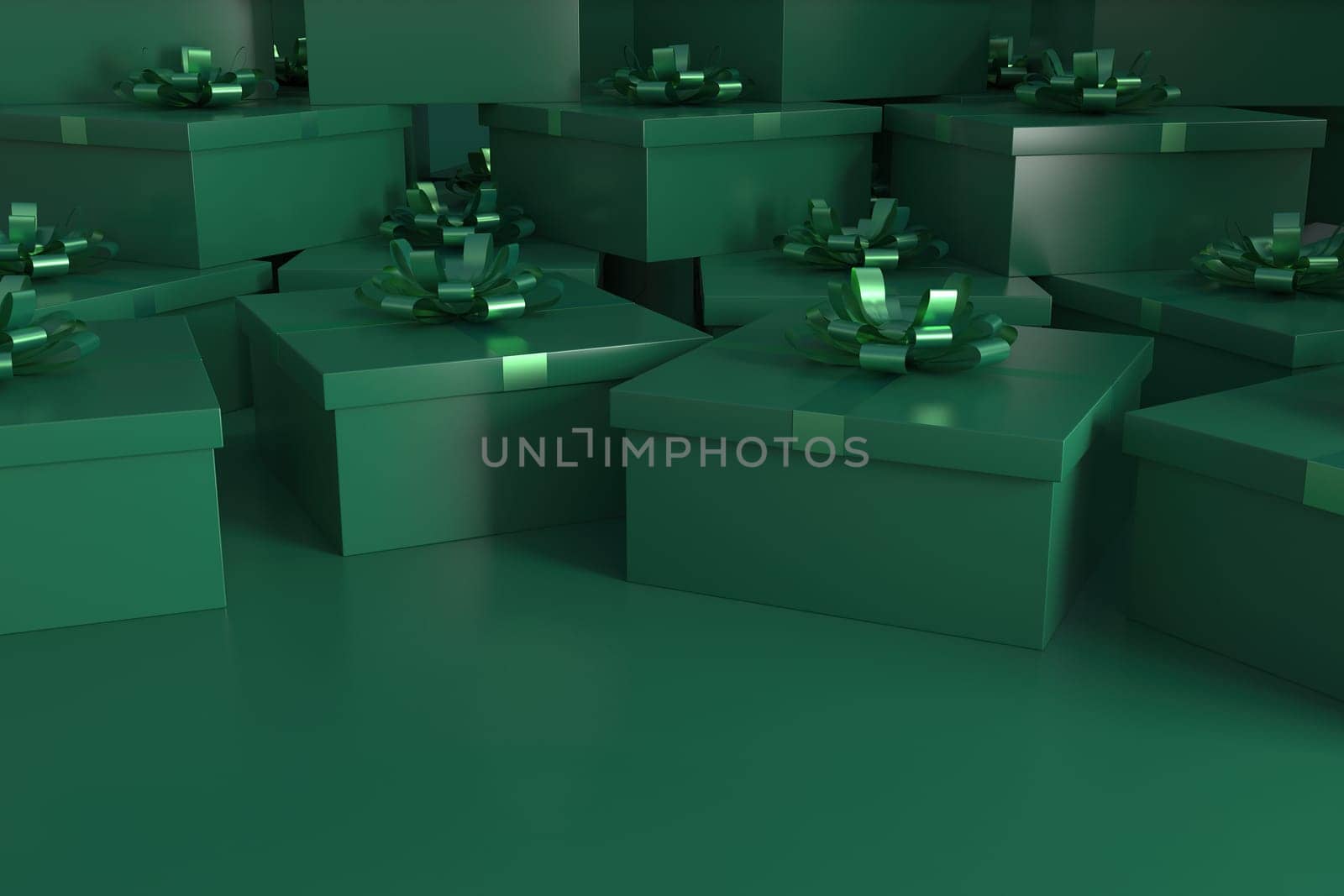 3d  illustration of the gift box for the new year holidays and Christmas