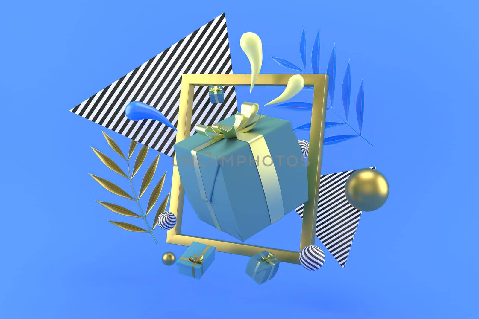 3d illustration for new year holidays and Christmas