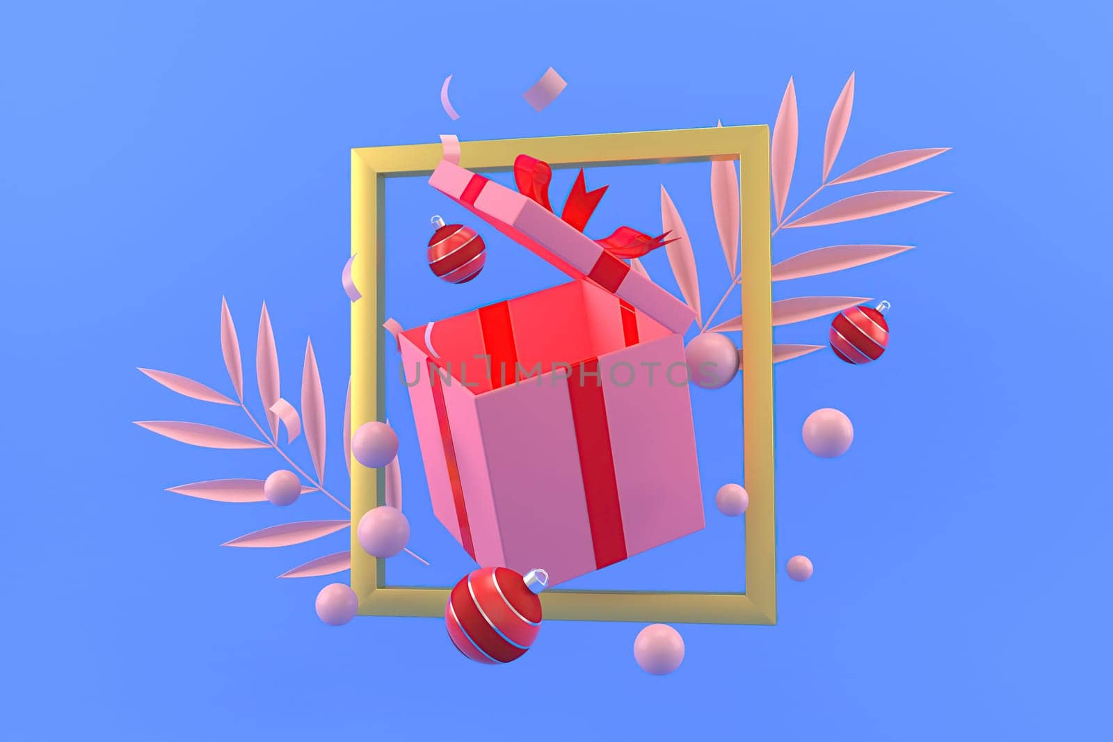 3d illustration for new year holidays and Christmas