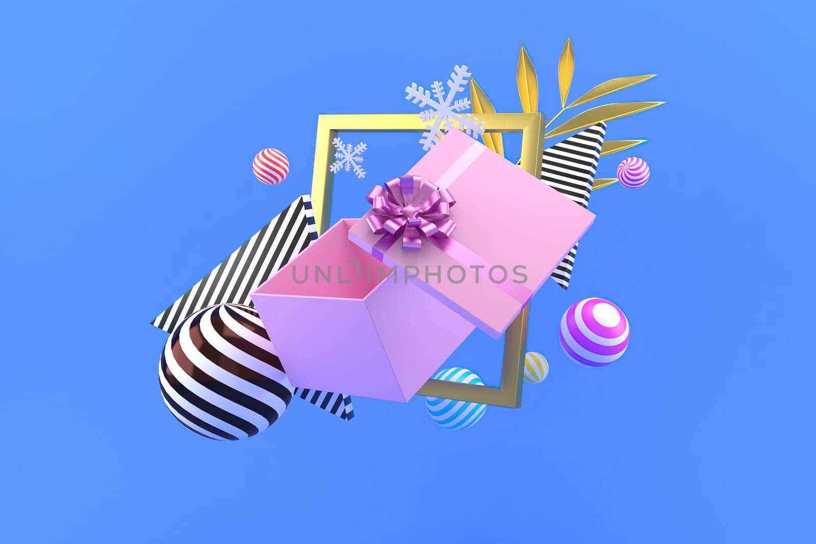 3d illustration for new year holidays and Christmas