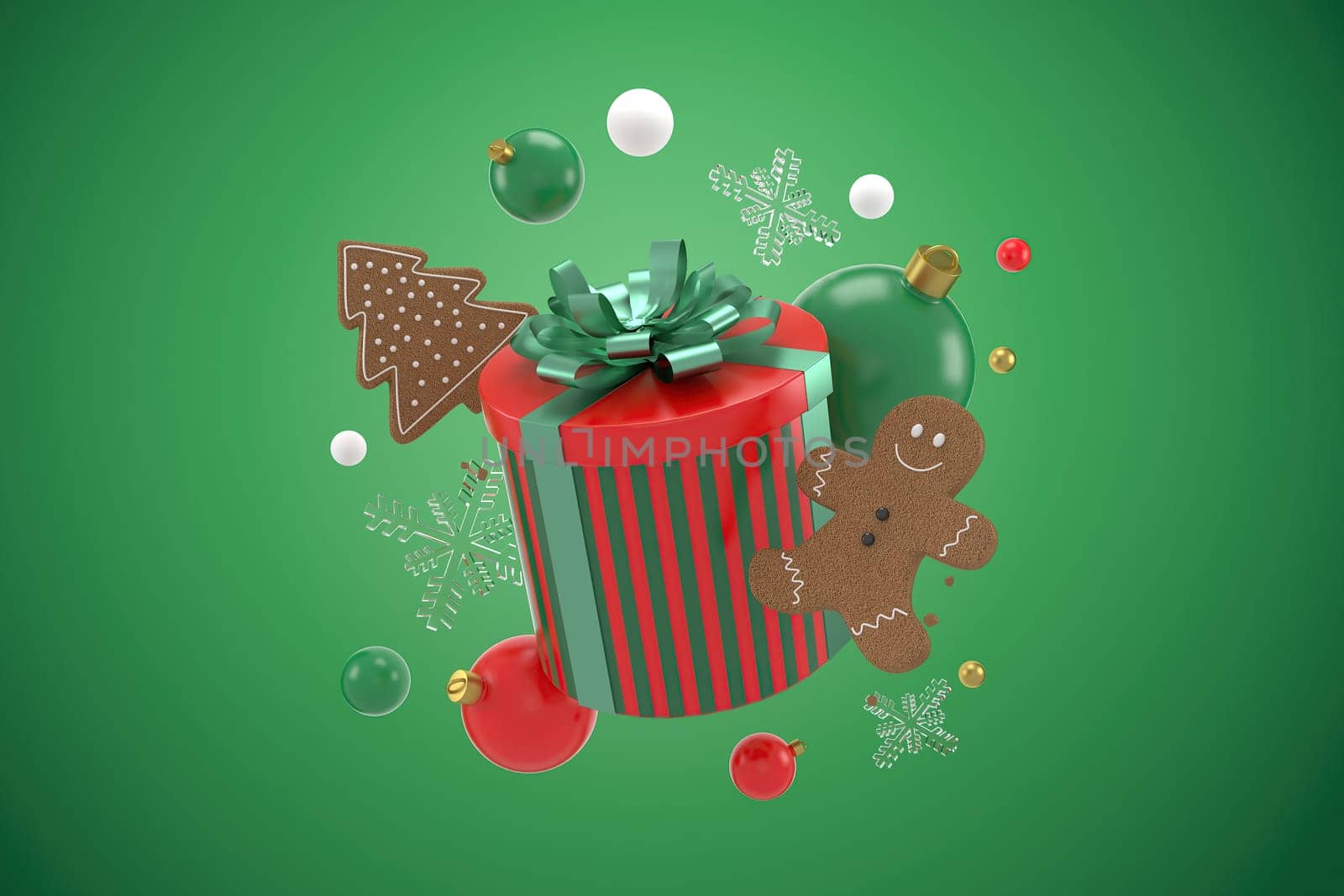 3d illustration for new year holidays and Christmas