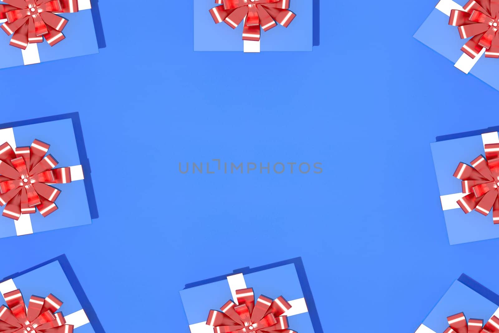 3d  illustration of the gift box for the new year holidays and Christmas