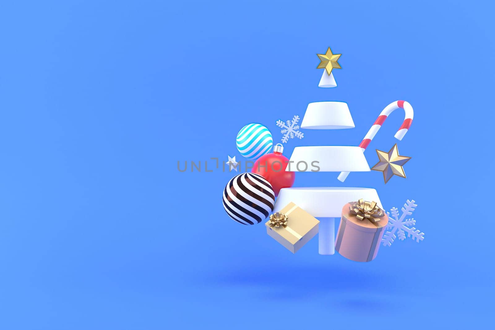 3d illustration for new year holidays and Christmas