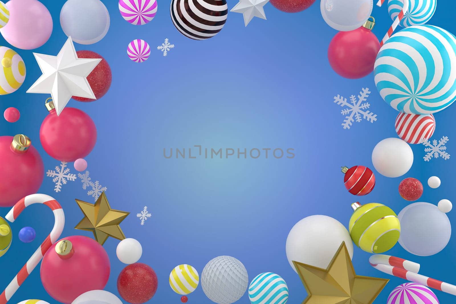 3d illustration for new year holidays and Christmas