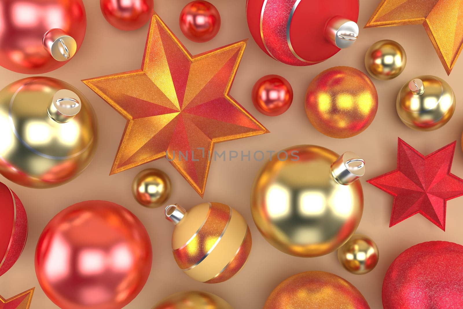 3d illustration for new year holidays and Christmas