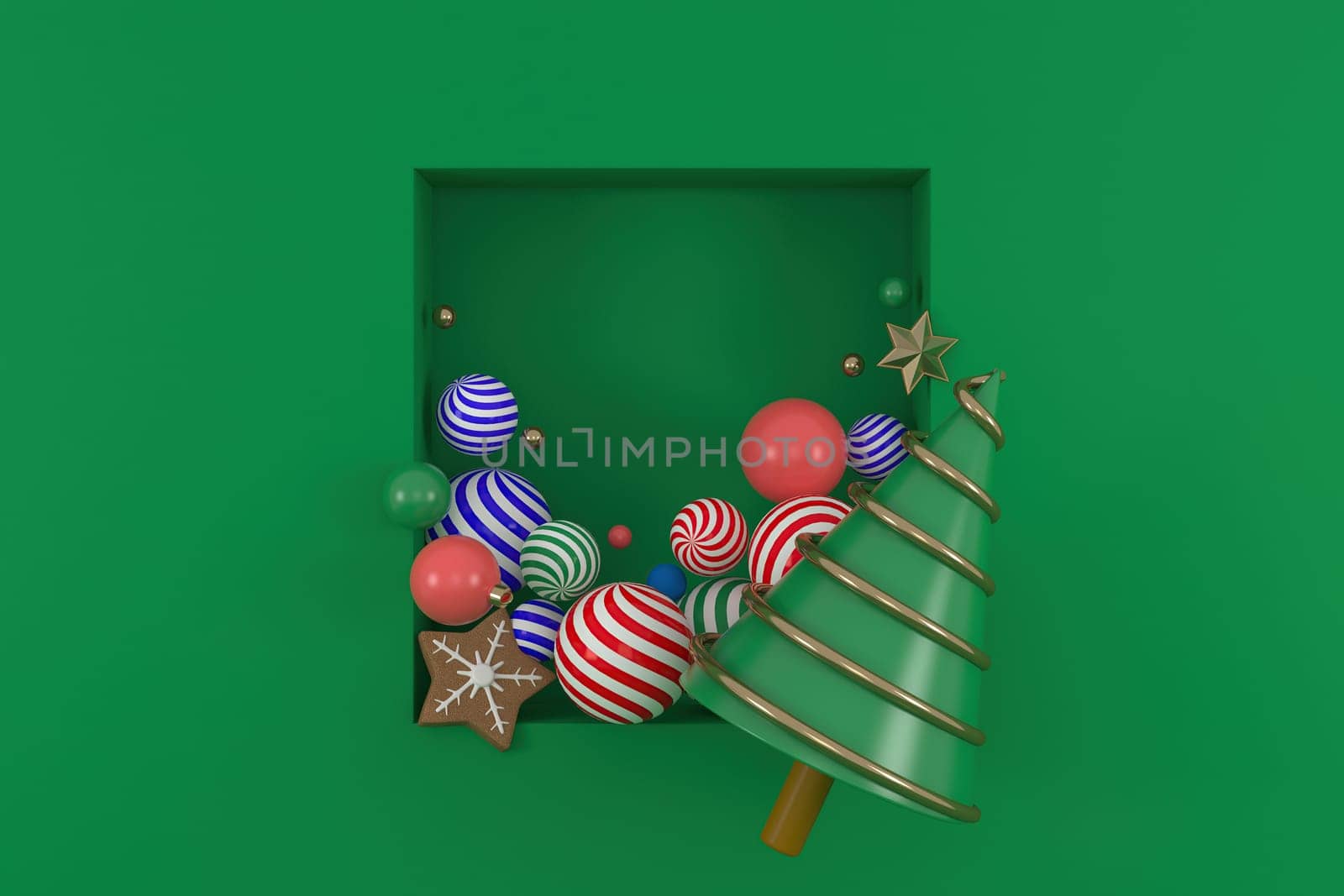 3d illustration for new year holidays and Christmas