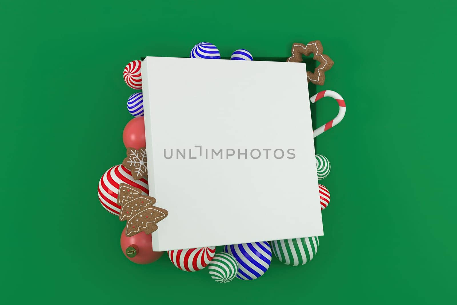3d illustration for new year holidays and Christmas