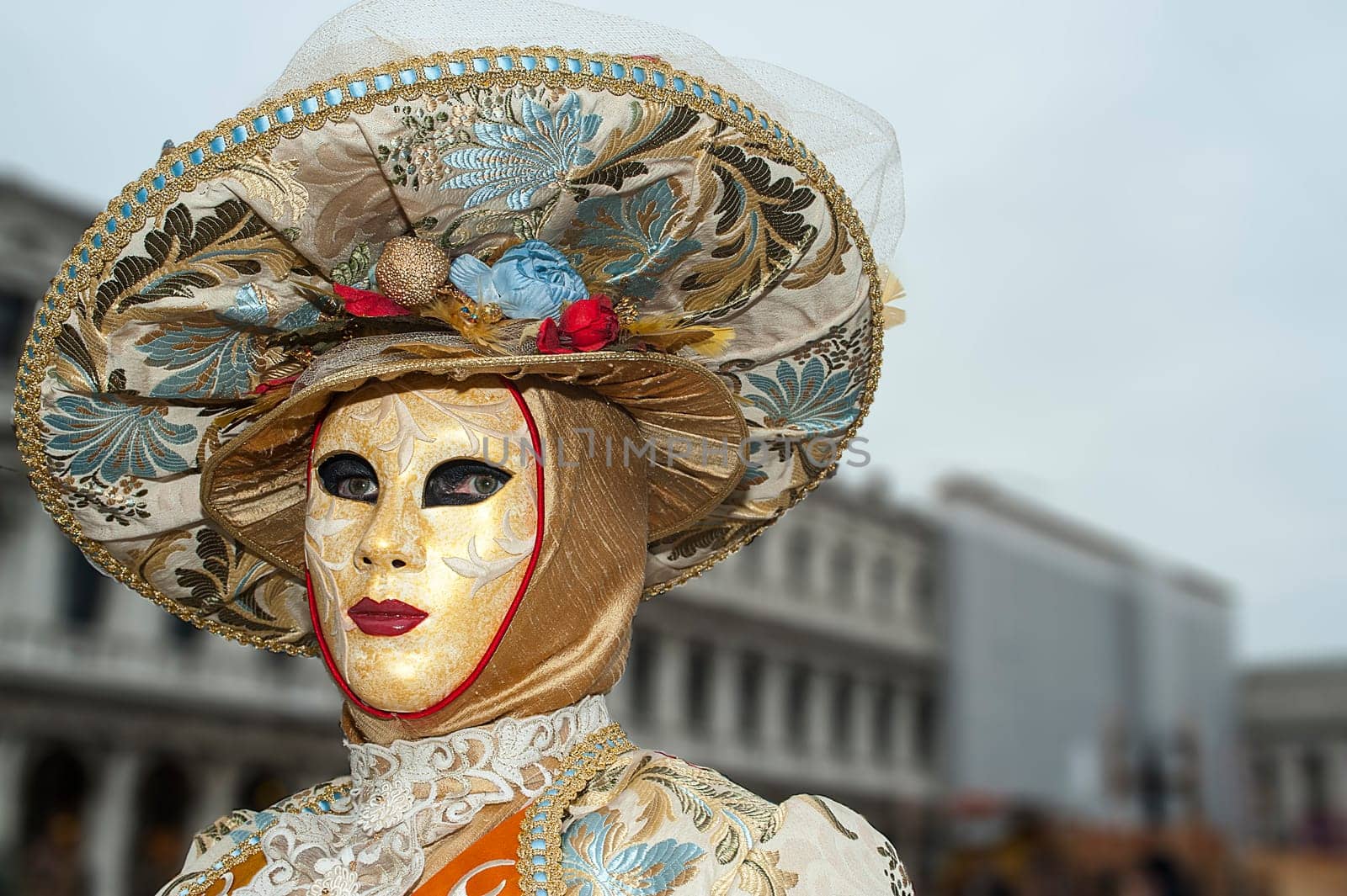 VENICE, ITALY - Febrary 7 2018: The masks of the Venice carnival 2018