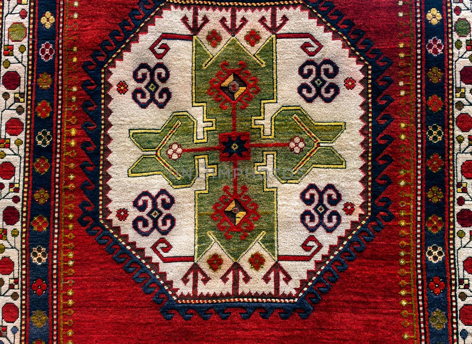 An ancient Armenian carpet texture pattern.