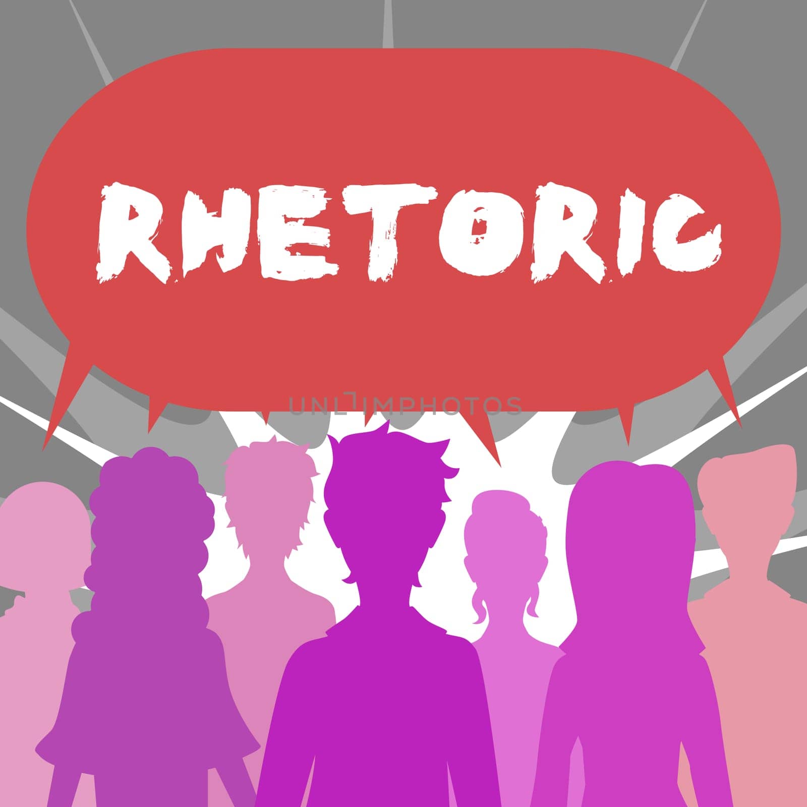 Hand writing sign Rhetoric, Internet Concept study of writing or speaking as mean of communication or persuasion