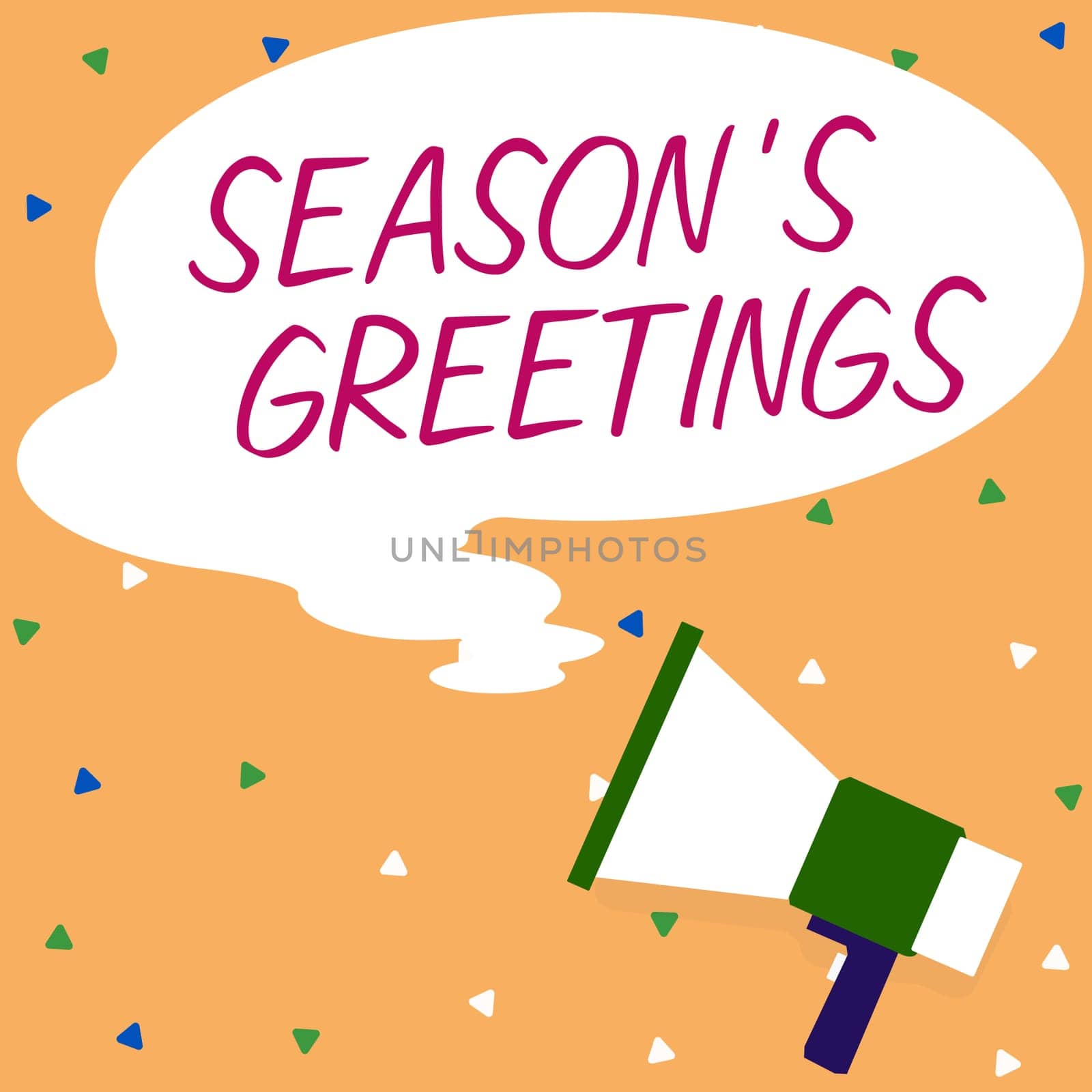 Text sign showing Season's Greetings, Internet Concept Used as an expression of goodwill during festivities