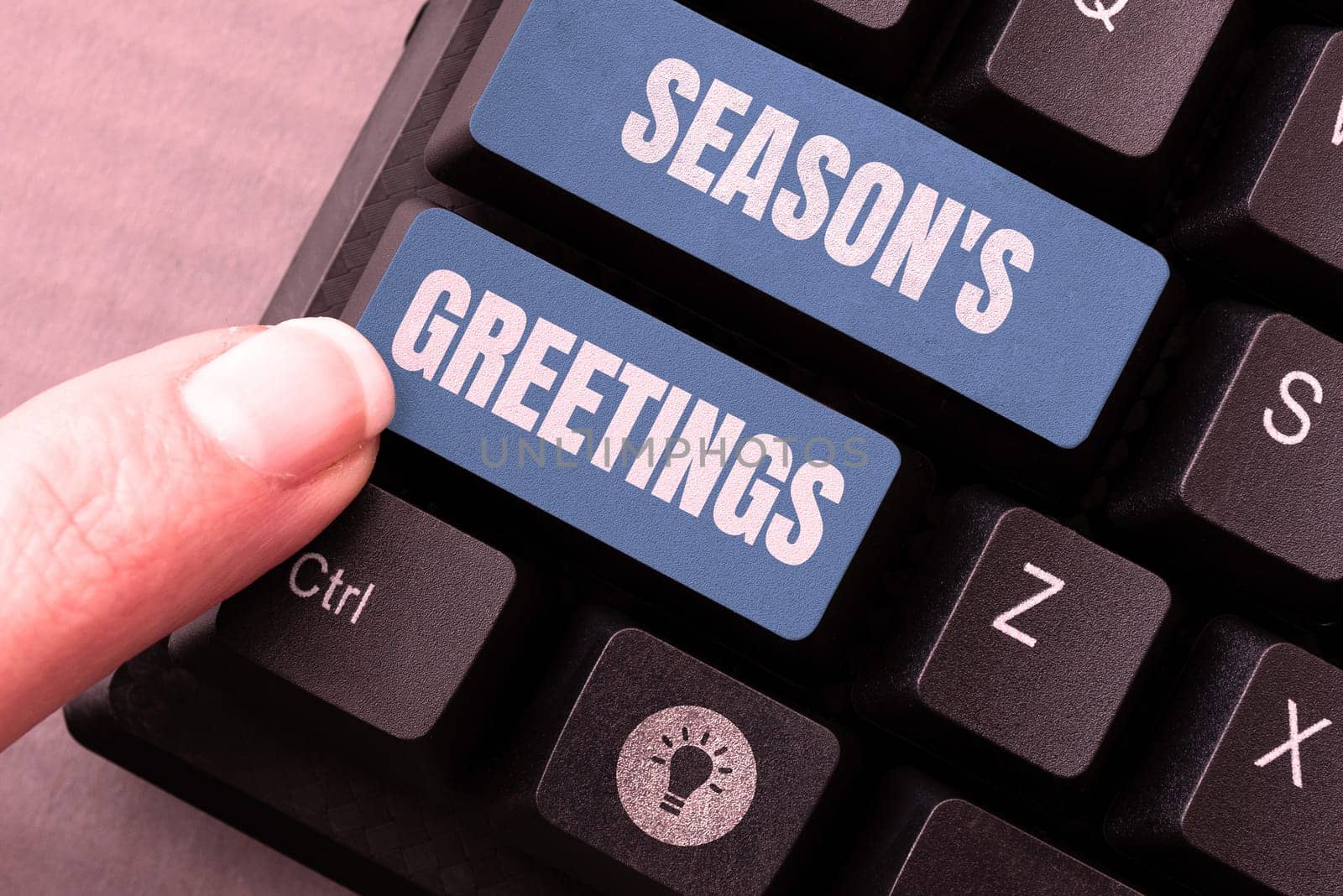 Writing displaying text Season's Greetings, Business idea Used as an expression of goodwill during festivities