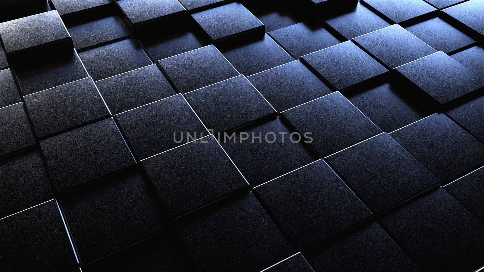 Black cubes. Computer generated 3d render