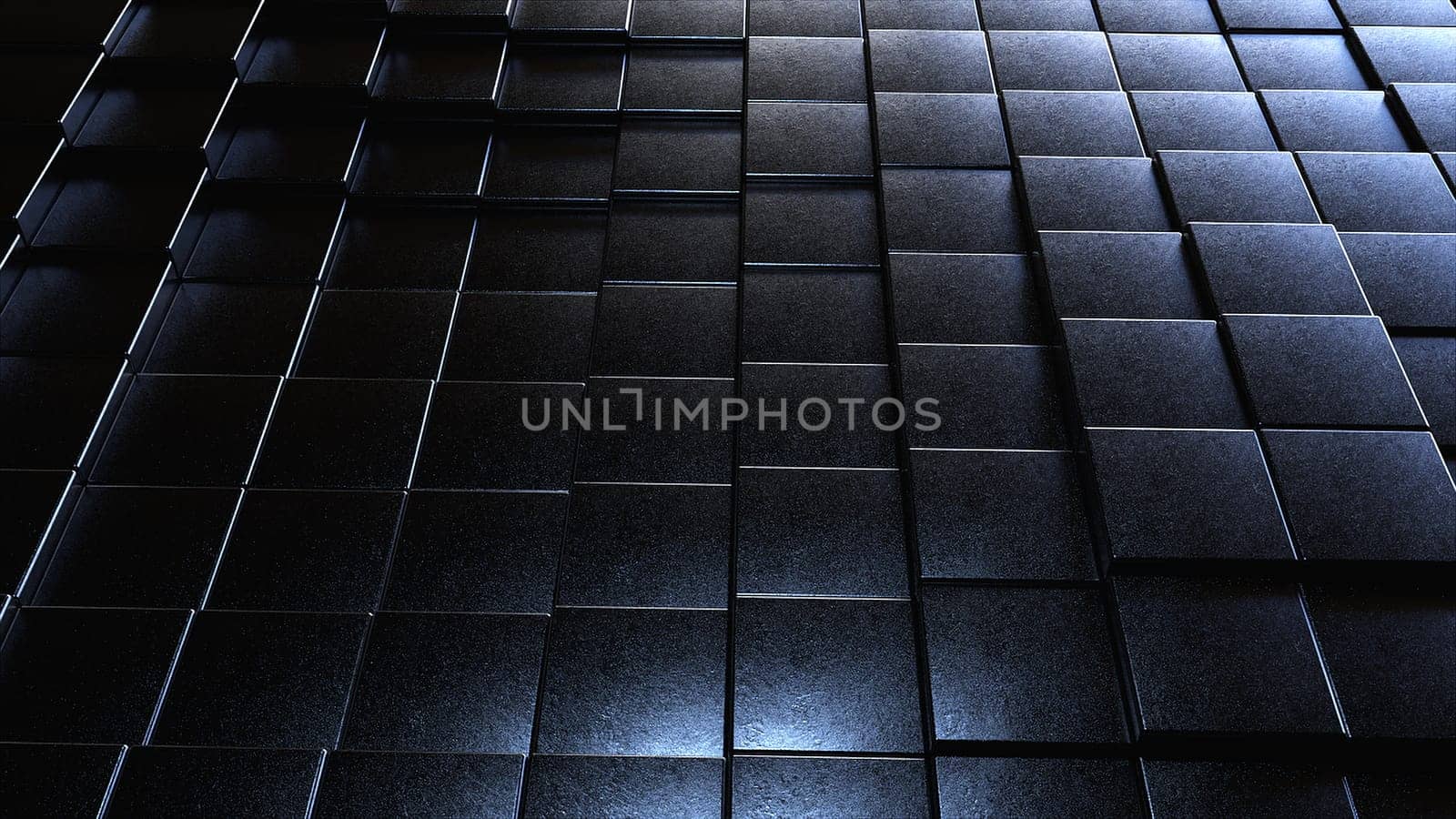 Black cubes. Computer generated 3d render
