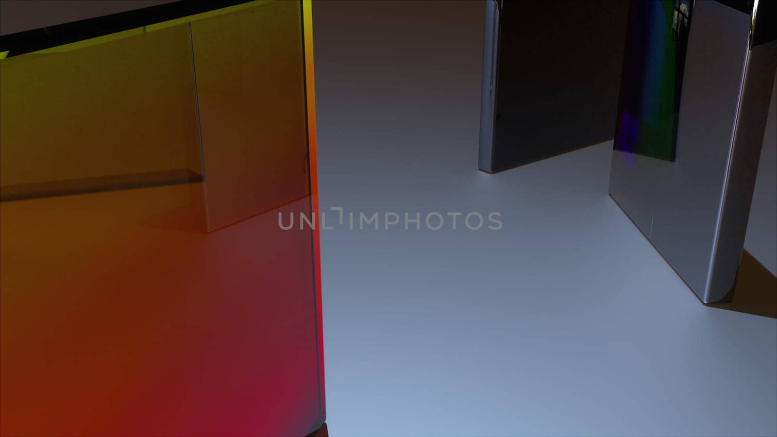 Square translucent glass blocks. Computer generated 3d render