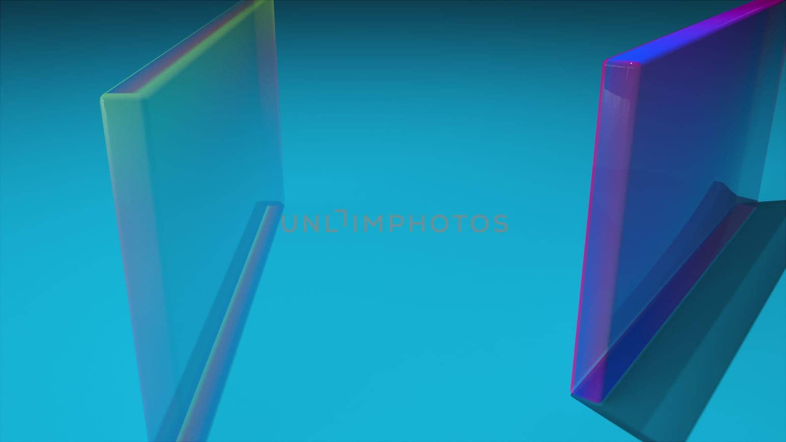 Square translucent glass blocks. Computer generated 3d render