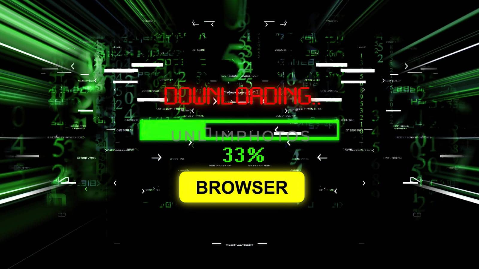 Browser download progress bar on the screen
