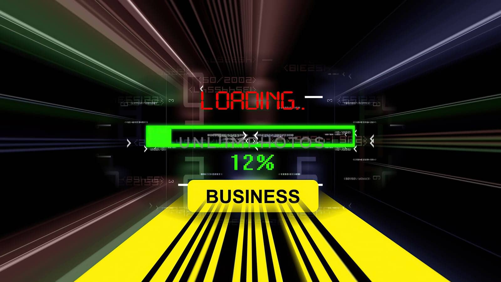 Business loading progress bar on the screen