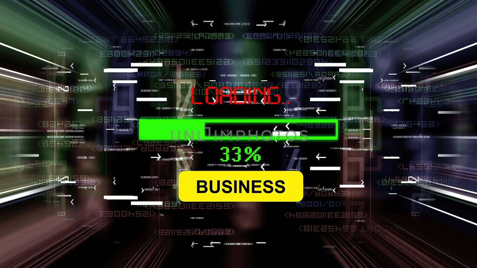 Business loading progress bar on the screen