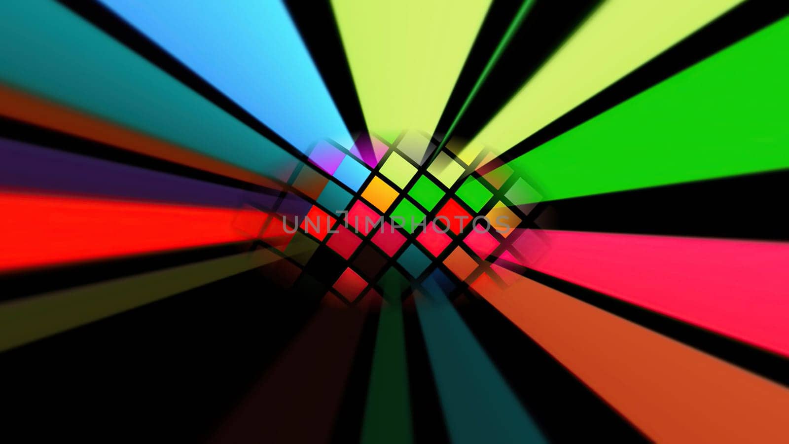 Colorful pixels on rotating sphere