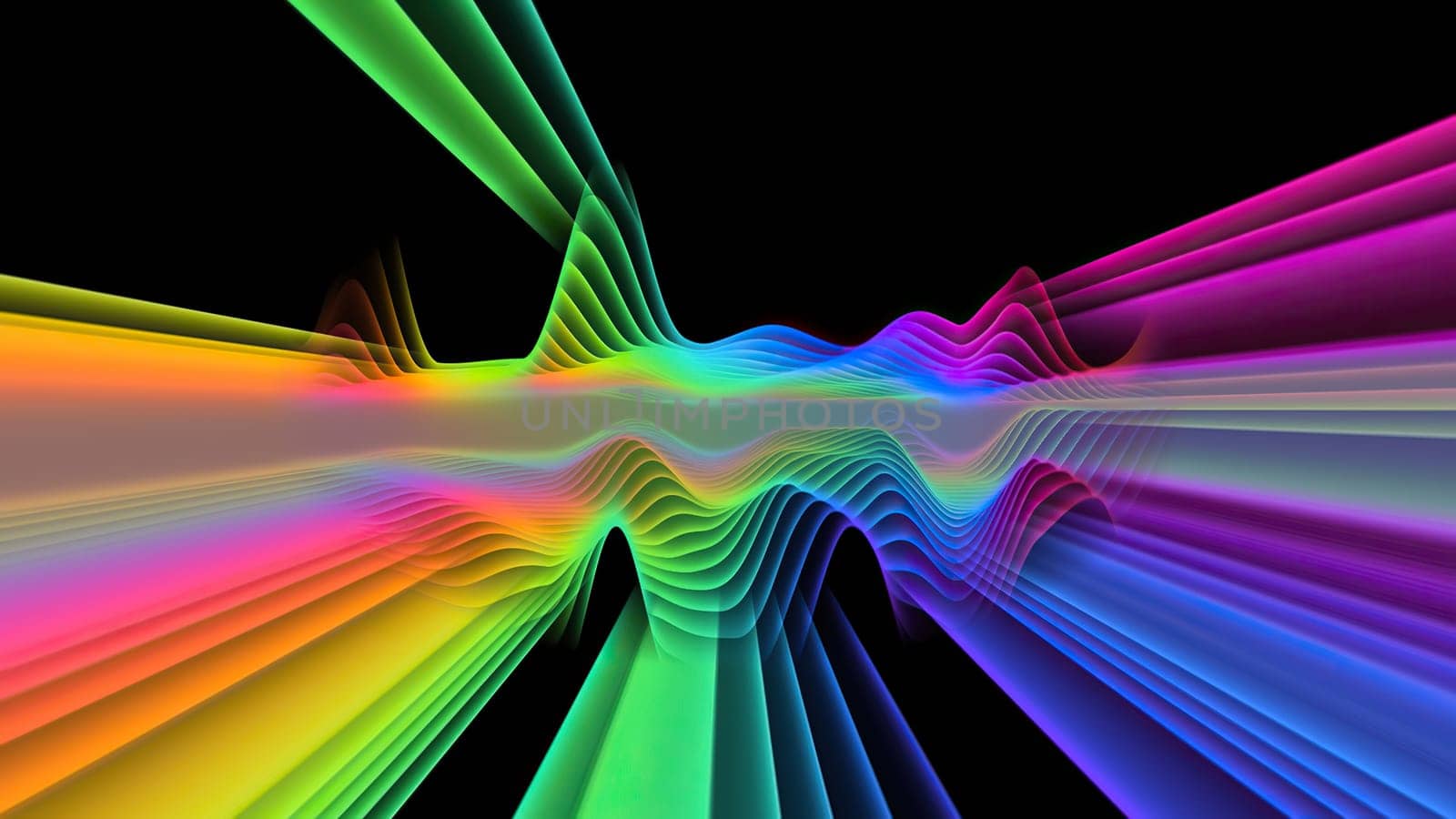 Wave line flowing rainbow color,Wave line flowing rainbow color