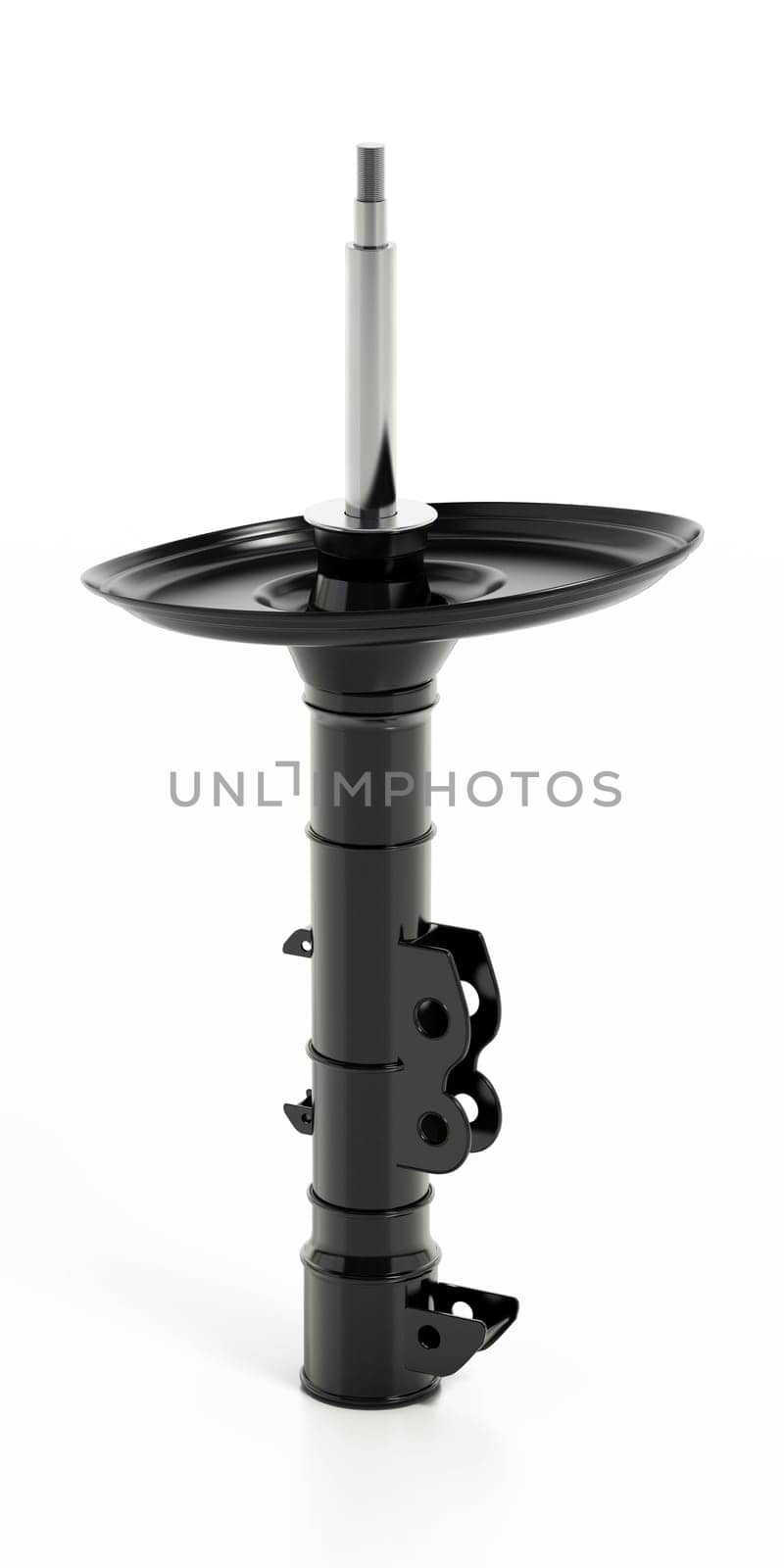 Shock absorber isolated on white background. 3D illustration.