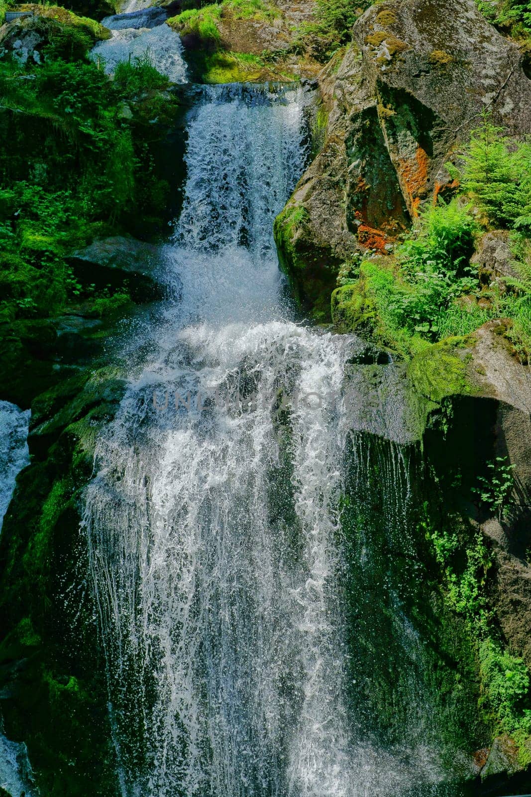 A natural spectacle of a special kind in the Black Forest,the highest waterfalls Germany in Triberg