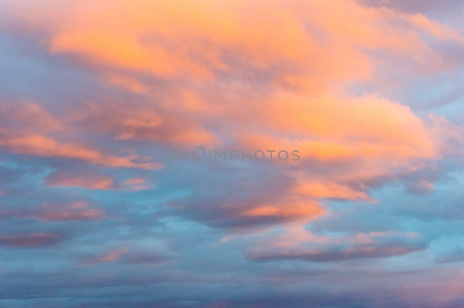 Orange sky at sunset