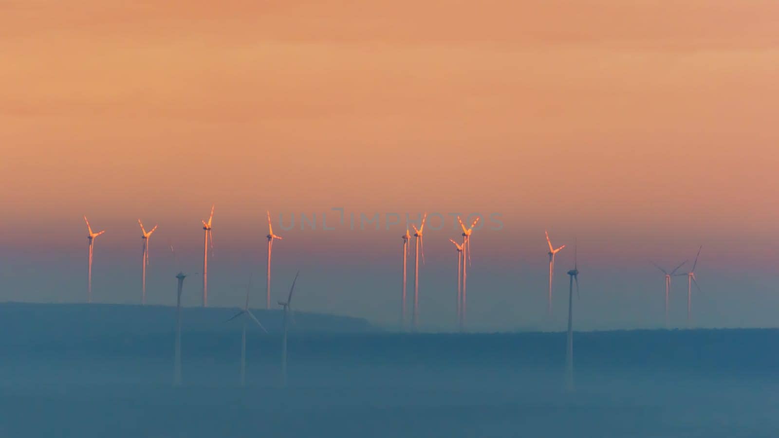 Wind Turbines at Sunset