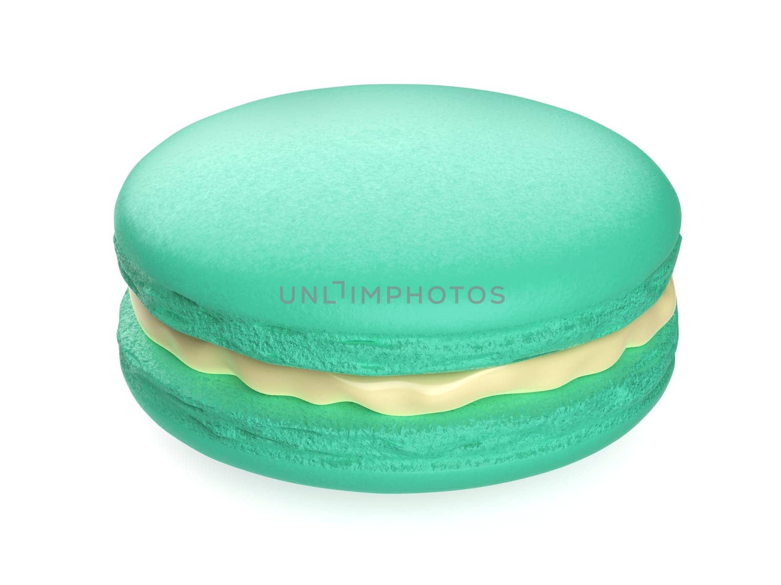 French macaron isolated on white background