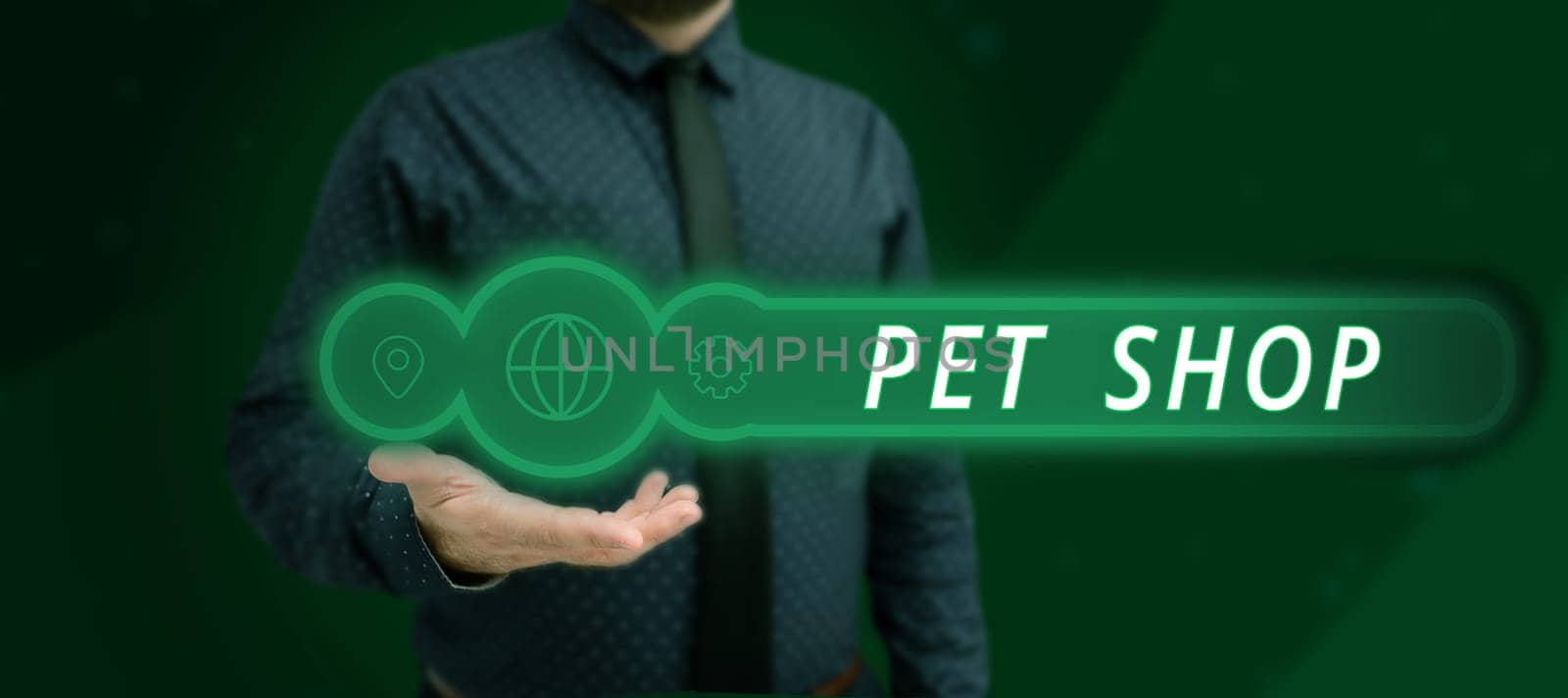 Text showing inspiration Pet Shop, Business showcase Retail business that sells different kinds of animals to the public