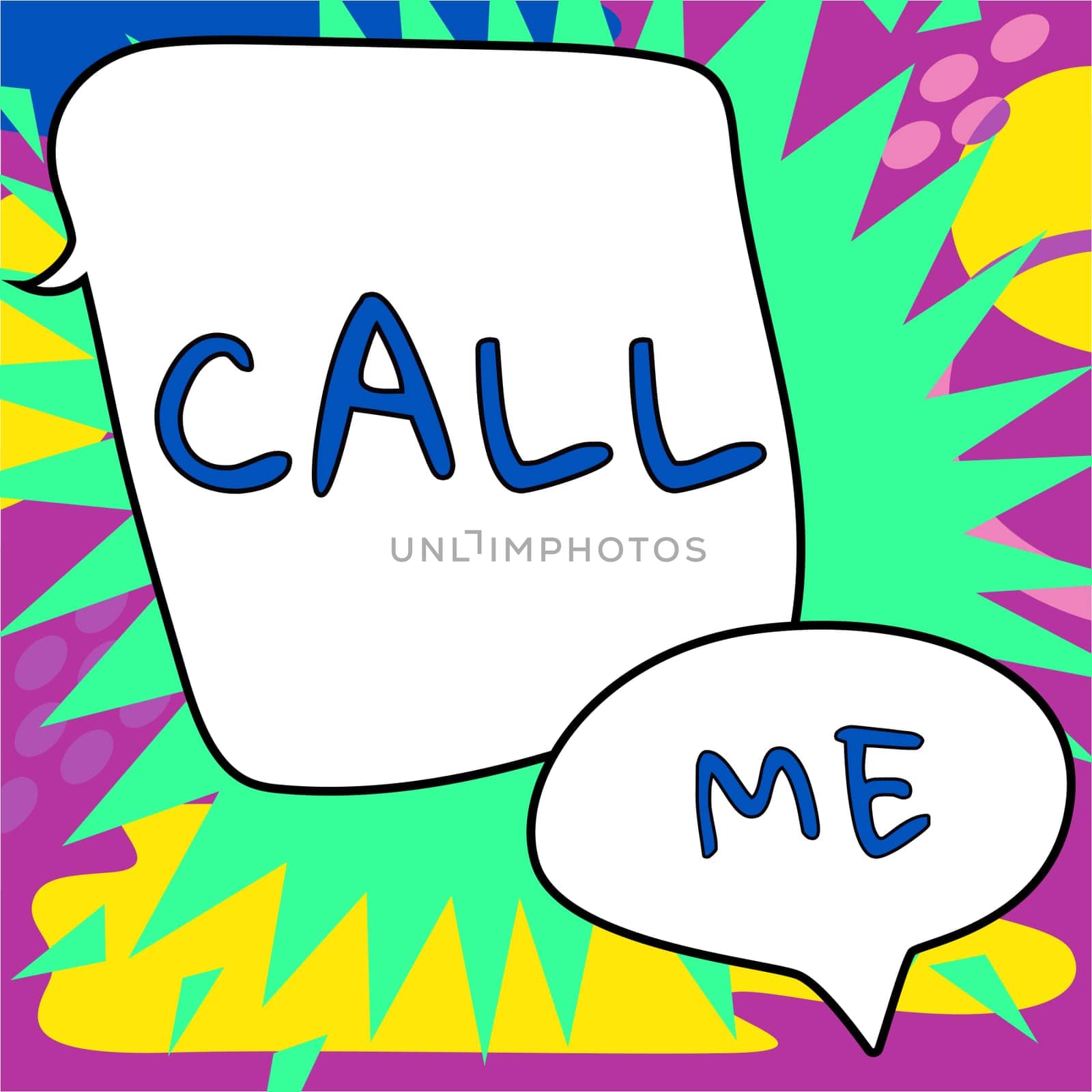 Writing displaying text Call Me, Business approach Asking for communication by telephone to talk about something