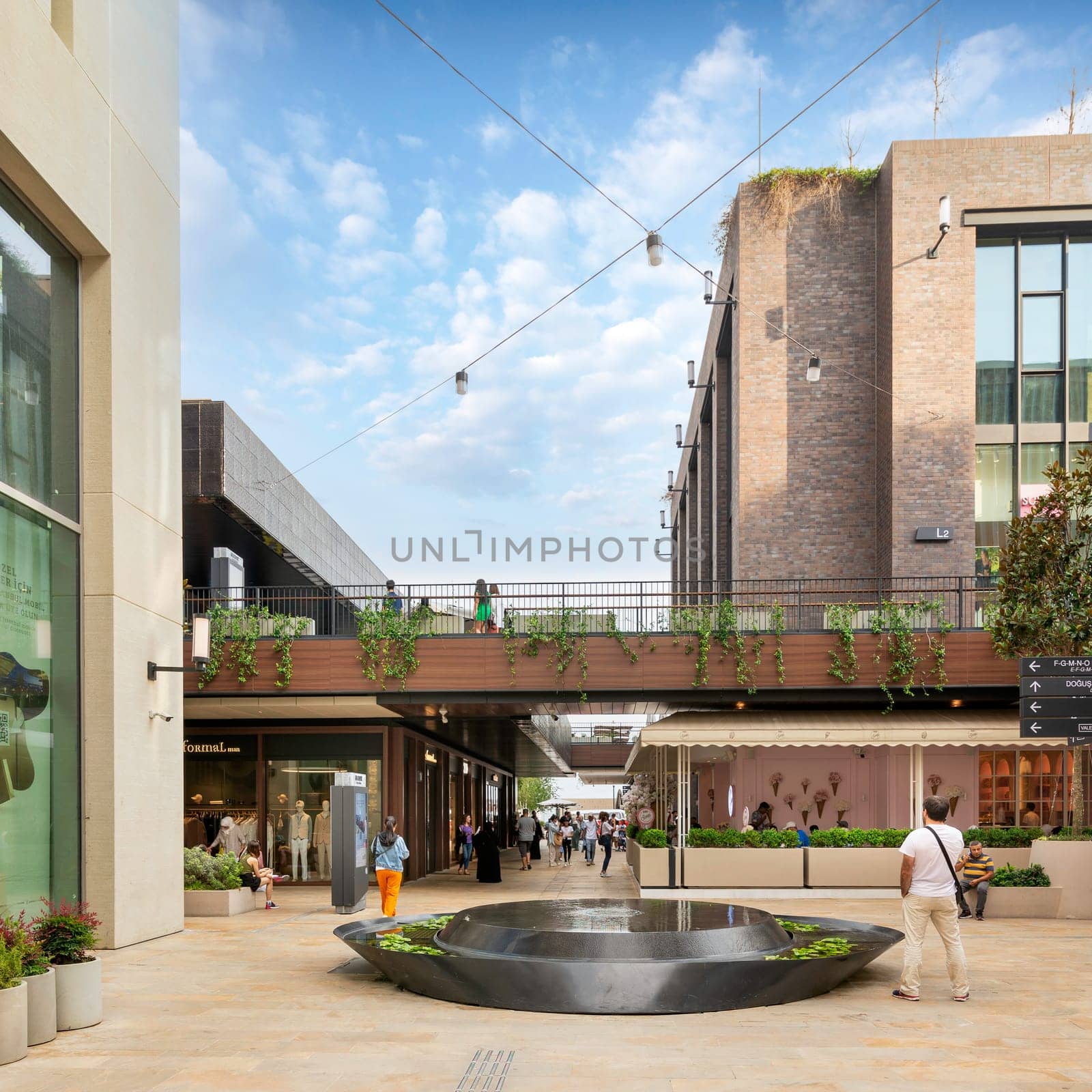 Istanbul, Turkey - August 31, 2022: Internal passage at Galataport, a mixed use development located along shore of Bosphorus strait, in Karakoy district