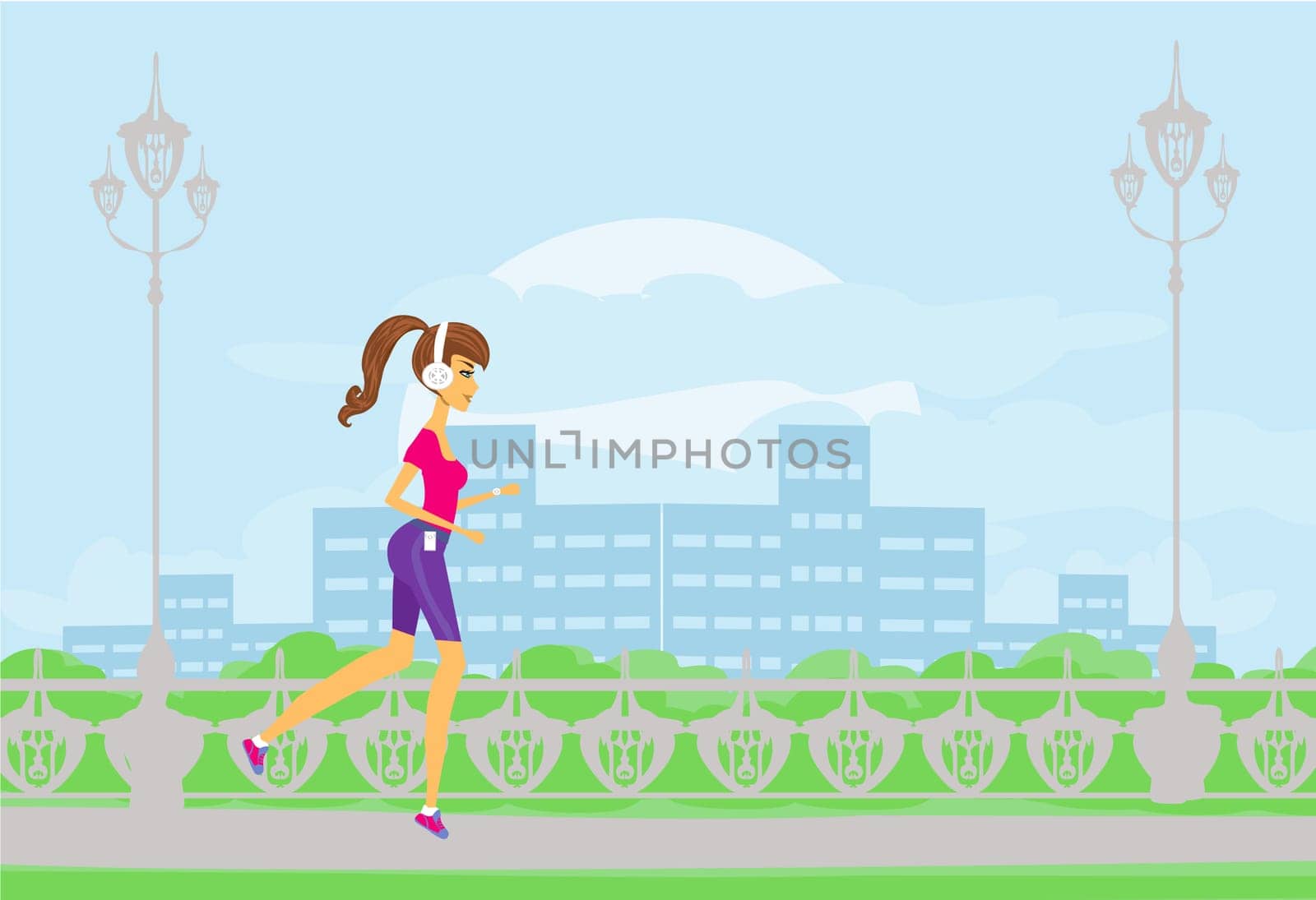 Jogging Girl in the Park