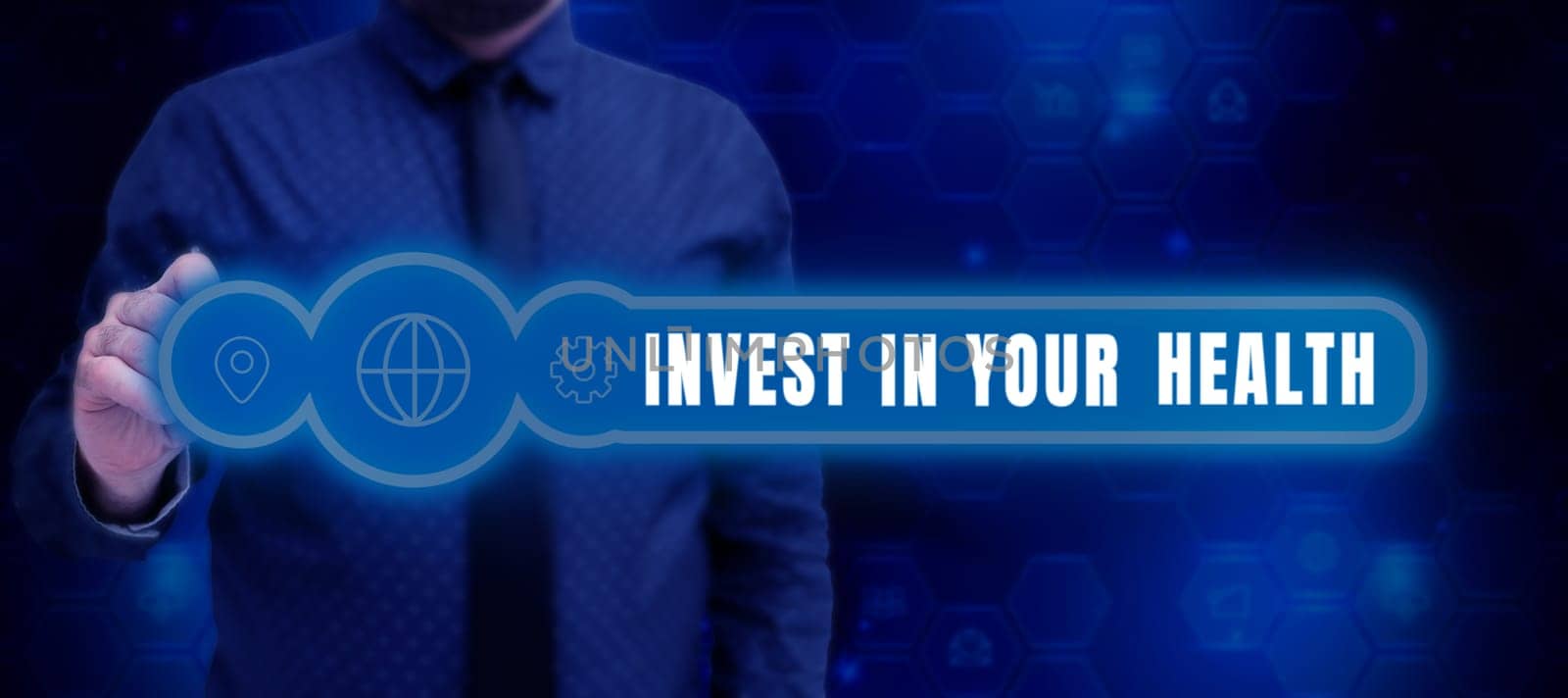 Writing displaying text Invest In Your Health, Business approach Live a Healthy Lifestyle Quality Food for Wellness