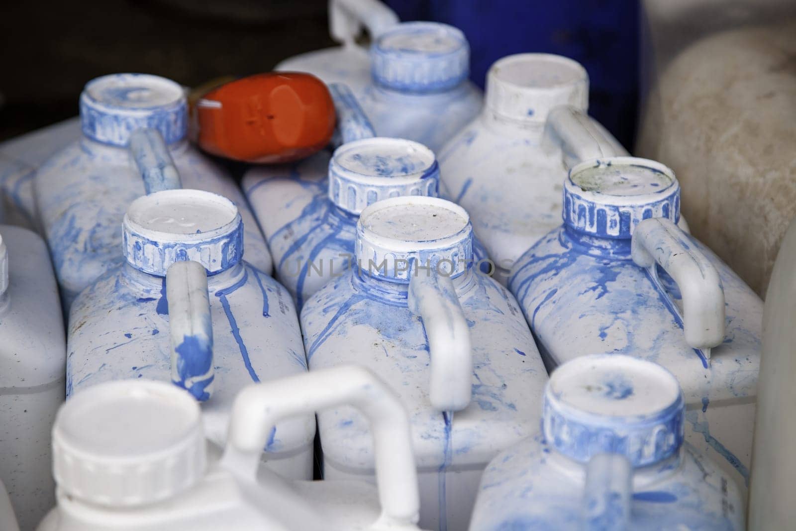 Plastic bottle used oil, recycling and ecology