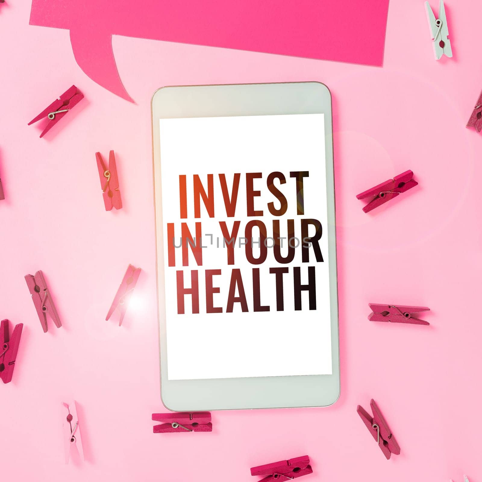 Text caption presenting Invest In Your Health, Word Written on Live a Healthy Lifestyle Quality Food for Wellness