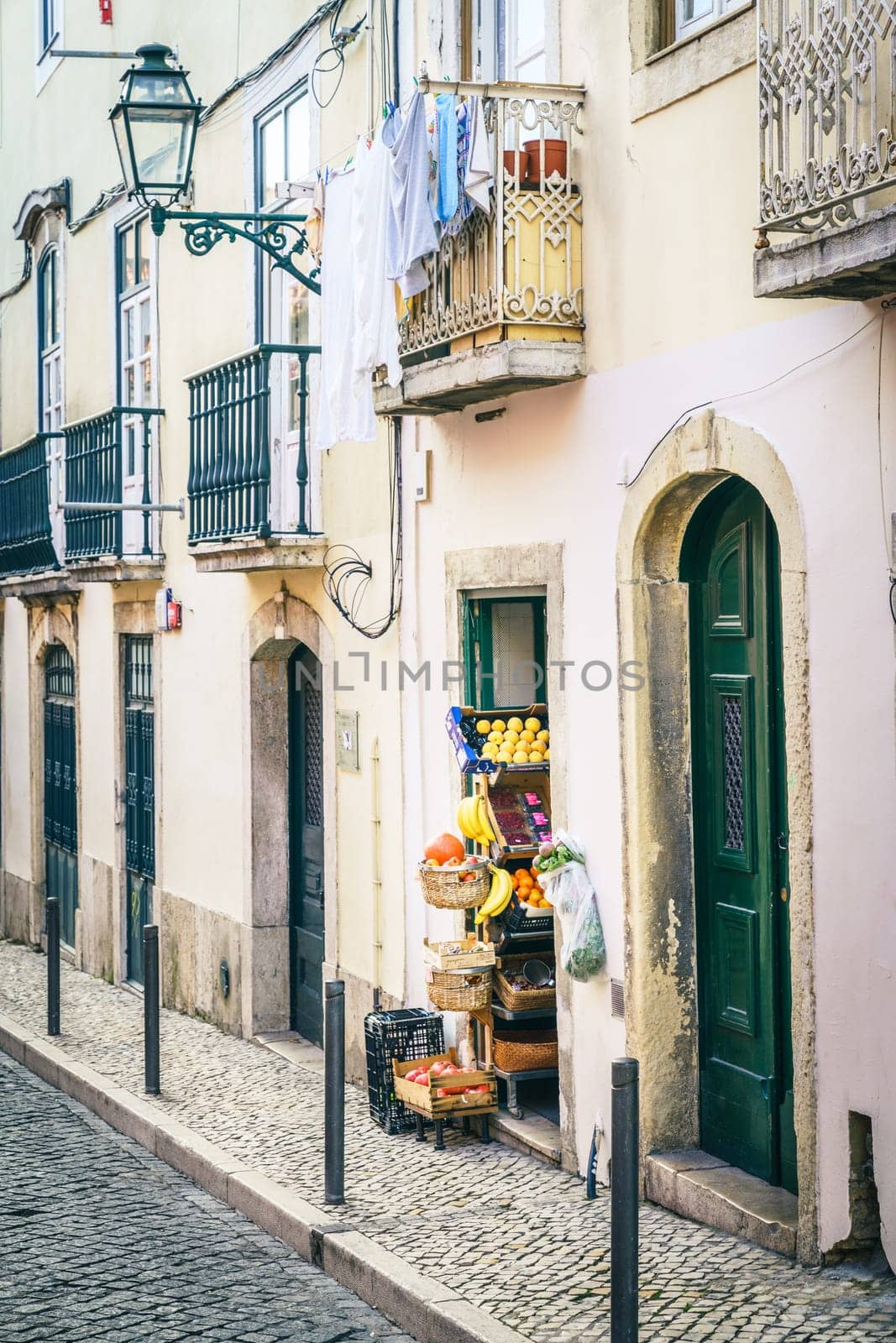 Small produce shop in Lisbon city center