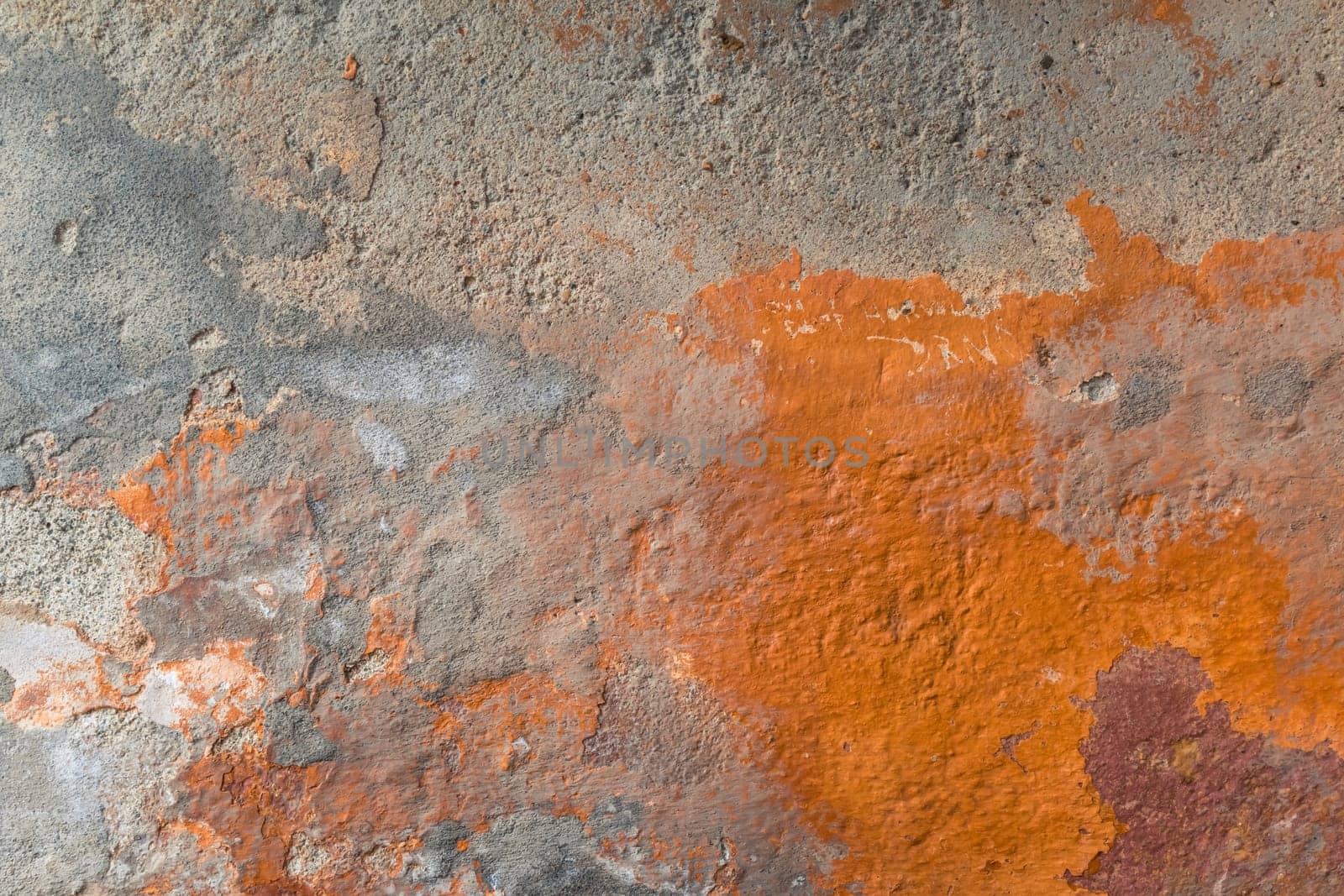 Old grunge texture background, concrete grungy wall painted with different colors, copy space