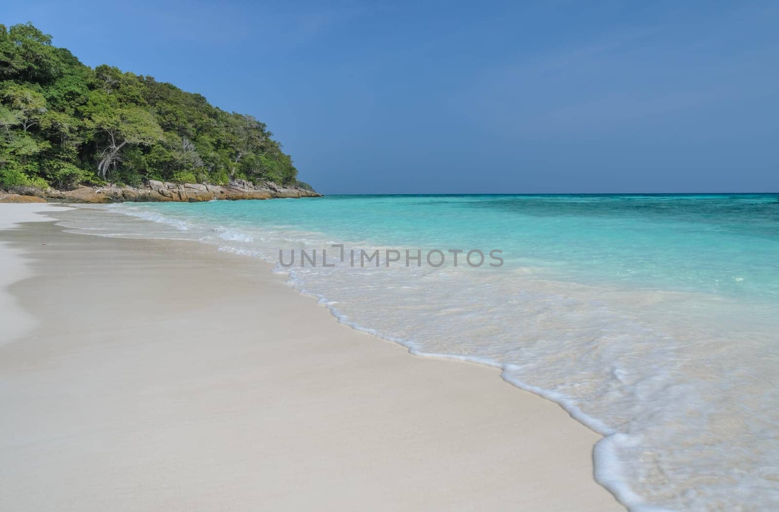 Beautiful white sand beach of Koh Tachai, Similan National Park, Thailand