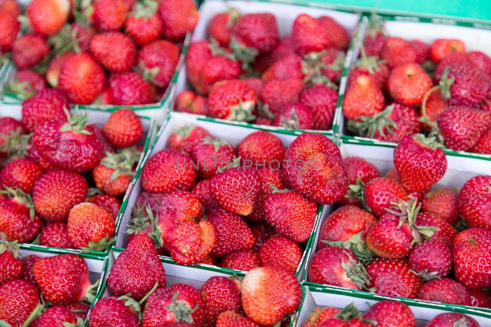 Swedish Strawberries in Boxes side by side.