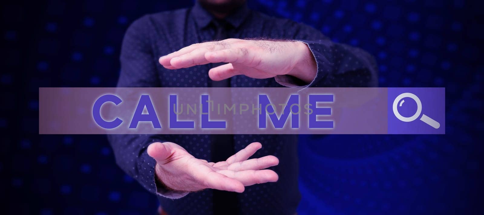 Conceptual display Call Me, Concept meaning Asking for communication by telephone to talk about something