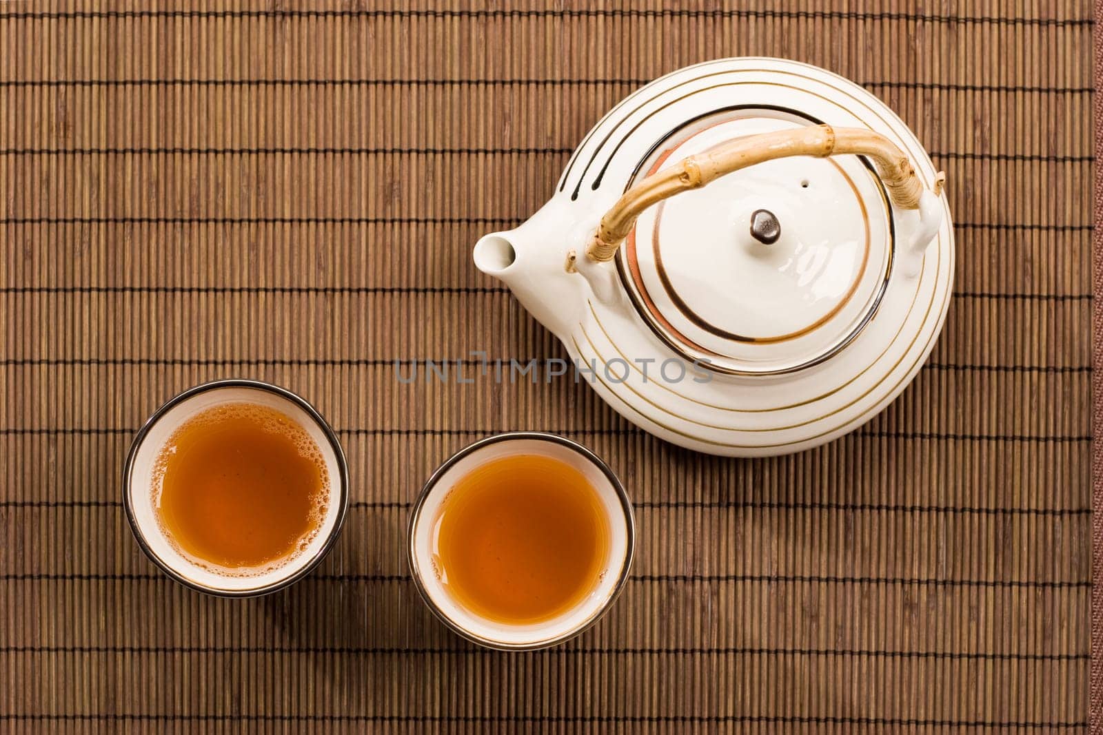 drink series: two cup of tea and teapot